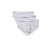 Calvin Klein Calzoncillos Icon Hombre Paquete de 3 piezas. Ropa Icónica Mezcla Algodón Elastano, Cintura Media, Se apoya en las caderas, Banda Elástica icónica en la Cintura, Color blanco.