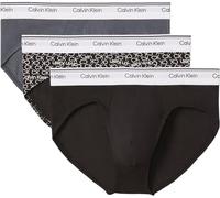 Calvin Klein Calzoncillos Pack de 3 Hombre Hip Briefs Balance con Logotipo en la Cintura, Multicolor (Empower/Grey Heather/Black), M