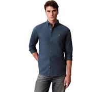 Calvin Klein Camisa LS Solid Oxford Classic LV140EM125 Otras Camisas, Azul (Azul Marino Verde Azulado), L, Azul (Azul Marino y Verde Azulado), L
