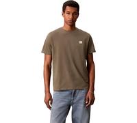 Calvin Klein Camiseta clásica de Jersey SS Badge 30S para Hombre, Lv04Rc272G, Color Beige (Oliva Polvoriento), Talla M