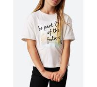Calvin Klein Camiseta con gráfico estampado de niña. Blanco 10 Años (10-11)