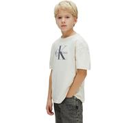 Calvin Klein Camiseta para niño MONOLOGO S/S IB0IB02610 S/S, Gris (Whitecap Gray), 12 años, Gris (Whitecap Gray), 12 años