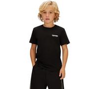 Calvin Klein Camiseta de Manga Corta Chicos Minimal Logo de algodón, Negro (CK Black), 4 Años