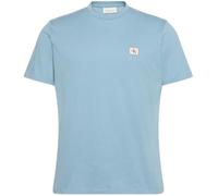 Calvin Klein Camiseta de Manga Corta Hombre Badge Jersey Classic tee de algodón, Azul (Smoke Blue), M