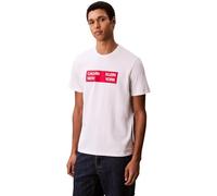 Calvin Klein Camiseta de Manga Corta Hombre Box Graphic tee Regular Fit, Blanco (Brilliant White), M