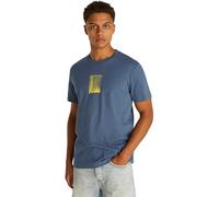Calvin Klein Camiseta de Manga Corta Hombre Brush Stroke Graphic tee Regular Fit, Azul (Vintage Indigo), XXL