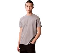 Calvin Klein Camiseta de Manga Corta Hombre Classic Monogram tee con Cuello Redondo, Blanco (Med Grey Htr), S