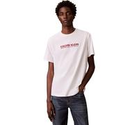 Calvin Klein Camiseta de Manga Corta Hombre con Cuello Redondo, Blanco (White Greige), XL