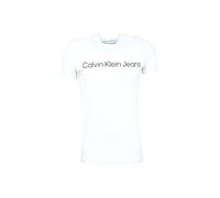Calvin Klein Camiseta de Manga Corta Hombre Core Institutional Logo Slim tee Cuello Redondo, Blanco (Bright White), L