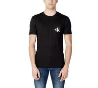 Calvin Klein Camiseta de Manga Corta Hombre Core Monologo Cuello Redondo, Negro (CK Black), S