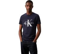 Calvin Klein Camiseta de Manga Corta Hombre Core Monologo Slim Fit, Azul (Night Sky), XXL