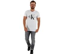 Calvin Klein Jeans Core MONOLOGO Slim tee J30J320935, Camisetas de Manga Corta para Hombre, Bright White, L