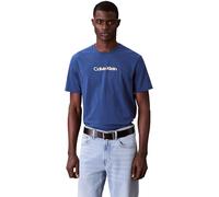 Calvin Klein Ss Glitched Logo Eu Blue Jean Talla: M | Camisetas con decoración impresa Outlet | Hombre | Azul