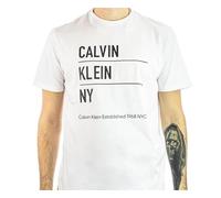 Calvin Klein Camiseta de Manga Corta Hombre Graphic con Logotipo, Blanco (Brilliant White), XL