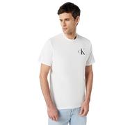 Calvin Klein Camiseta de Manga Corta Hombre Left Chest Logo tee Slim Fit, Blanco (Bright White), XL