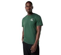 Calvin Klein Camiseta de Manga Corta Hombre Left Chest Logo tee Slim Fit, Verde (Sycamore), XL