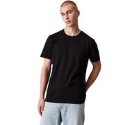 Calvin Klein Camiseta de Manga Corta Hombre Logo Tape con Cuello Redondo, Negro (CK Black), S