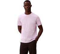 Calvin Klein Camiseta de Manga Corta Hombre Micro Logo con Cuello Redondo, Morado (Island Lilac), L