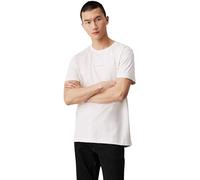 Calvin Klein Camiseta de Manga Corta Hombre Monologo Cuello Redondo, Blanco (Ivory), XS