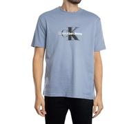Calvin Klein Camiseta de Manga Corta Hombre Monologo Shift tee de algodón, Azul (Tempest), XL