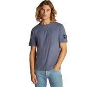 Calvin Klein Camiseta de Manga Corta Hombre Regular tee con Logotipo Tipo Etiqueta, Azul (Grisaille), S