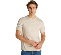 Calvin Klein Camiseta de Manga Corta Hombre Regular tee con Logotipo Tipo Etiqueta, Beige (Oatmeal), XL