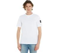 Calvin Klein Camiseta de Manga Corta Hombre Regular tee con Logotipo Tipo Etiqueta, Blanco (Bright White), M