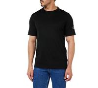 Calvin Klein Camiseta de Manga Corta Hombre Regular tee con Logotipo Tipo Etiqueta, Negro (CK Black), XXL