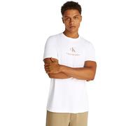 Calvin Klein Camiseta de Manga Corta Hombre Shadow Logo tee Regular Fit, Blanco (Bright White), XL