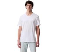 Calvin Klein Camiseta de Manga Corta Hombre Smooth Solid tee con Cuello de Pico, Blanco (Brilliant White), XS