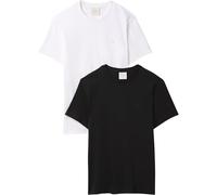 Calvin Klein Camiseta de Manga Corta Hombre Stretch Cotton Slim con Cuello Redondo, Negro (Black/Bright White), L