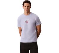 Calvin Klein Camiseta de Manga Corta Hombre Word Circle Graph con Cuello Redondo, Azul (Casual Blue), M