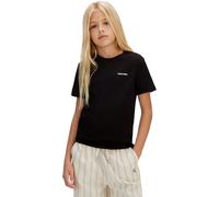 Calvin Klein Camiseta de Manga Corta Infantil Unisex Chest Logo de algodón, Negro (CK Black), 6 Años