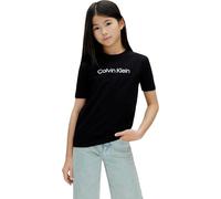 Calvin Klein Camiseta de Manga Corta Infantil Unisex Logo con Cuello Redondo, Negro (Black [CSI] 25Cw1000175Ck), 14 Años