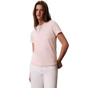 Calvin Klein Camiseta de Manga Corta Mujer Archive Jersey tee con Cuello Redondo, Rosa (Mangano Calcite), S