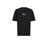 Calvin Klein Camiseta de Manga Corta Mujer Gradient Monologo tee Loose Fit, Negro (CK Black), S
