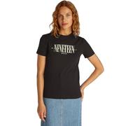 Calvin Klein Camiseta de Manga Corta Mujer Graphic tee Regular Fit, Negro (CK Black), M