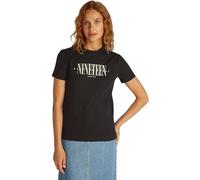 Calvin Klein Camiseta de Manga Corta Mujer Graphic tee Regular Fit, Negro (CK Black), XL