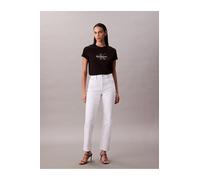 Calvin Klein Camiseta de Manga Corta Mujer Hero Classic Monologo tee con Cuello Redondo, Negro (Black), XS