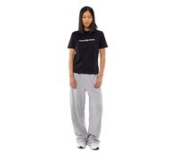 Calvin Klein Camiseta de Manga Corta Mujer Logo Classic Regular Fit, Negro (Black), L