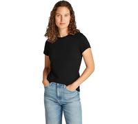 Calvin Klein Camiseta de Manga Corta Mujer Logo Neckline Slim Fit, Negro (CK Black), S