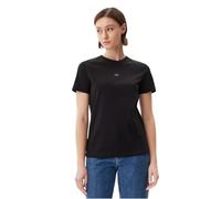 Calvin Klein Camiseta de Manga Corta Mujer Woven Label Regular tee de algodón, Negro (CK Black), XL