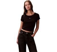 Calvin Klein Jeans Camiseta LV047C200G-UB1 Rib manga corta cuello redondo Negro L