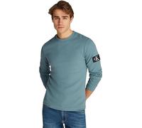 Calvin Klein Camiseta de Manga Larga Hombre Badge Waffle de algodón, Turquesa (Trooper), XXS