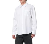 Calvin Klein Camiseta de Manga Larga Hombre Poplin Classic de algodón, Blanco (Brilliant White), XL