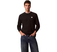 Calvin Klein Camiseta de Manga Larga Hombre Waffle Badge tee con Cuello Redondo, Negro (Black), L