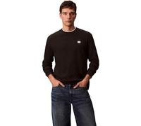Calvin Klein Camiseta de Manga Larga Hombre Waffle Badge tee con Cuello Redondo, Negro (Black), S