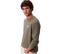 Calvin Klein Camiseta de Manga Larga Hombre Waffle Badge tee con Cuello Redondo