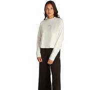 Calvin Klein Camiseta de Manga Larga Mujer Loose tee Oversized Fit, Marfil (Ivory), XXL