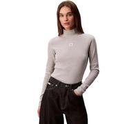 Calvin Klein Camiseta de Manga Larga Mujer Woven Turtleneck de con Cuello Vuelto